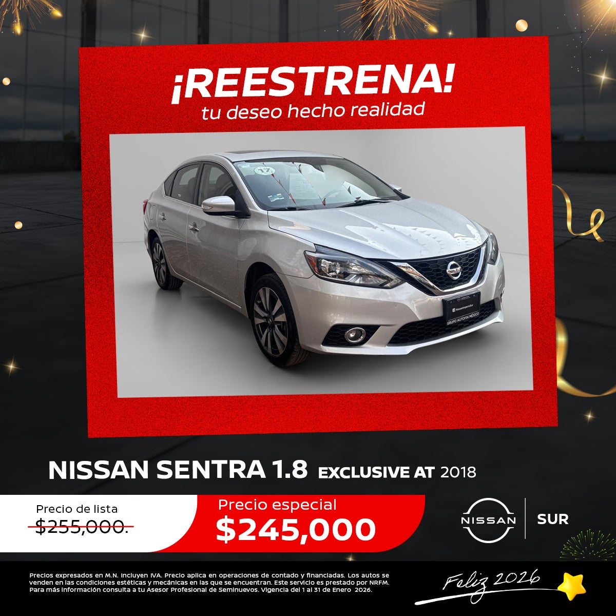 NISSAN SENTRA EXCLUSIVE 2018