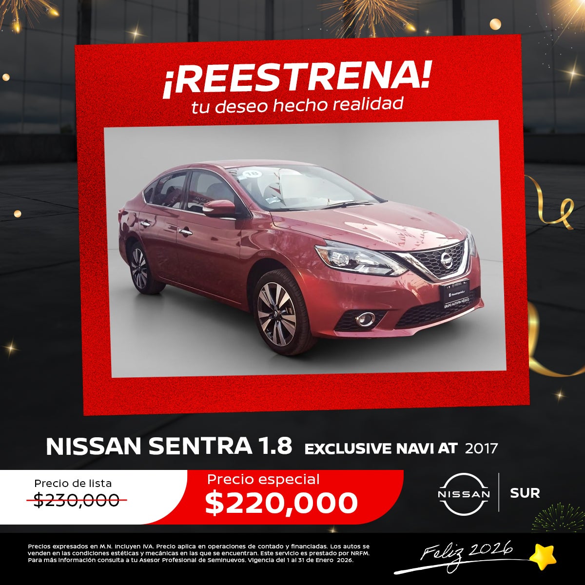 NISSAN SENTRA EXCLUSIVE 2017